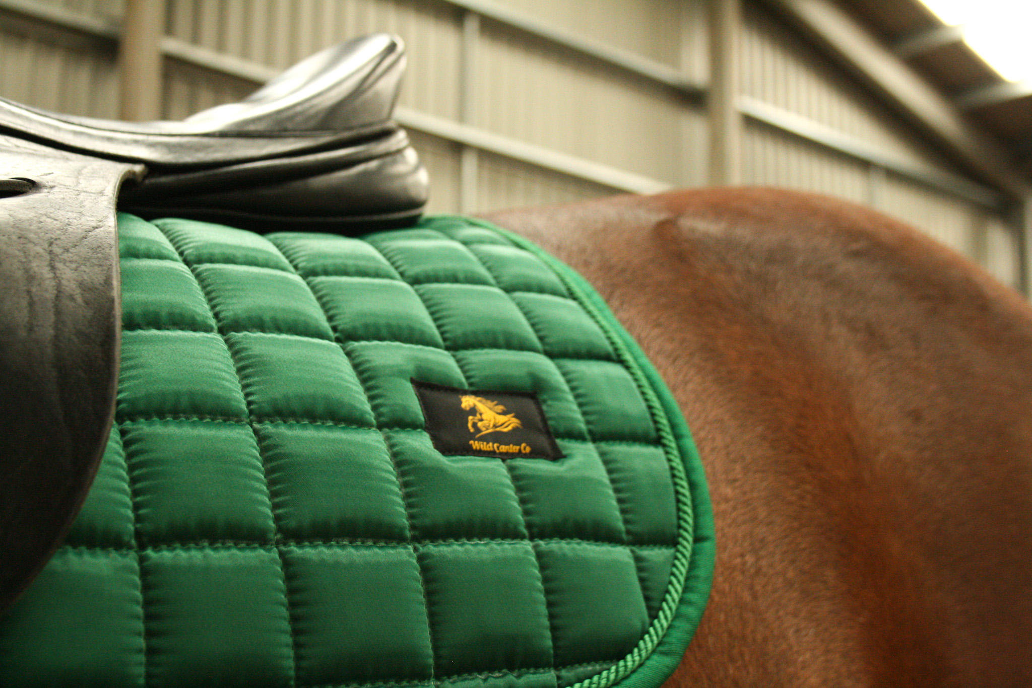 Emerald Green Satin Saddle Pad - Image 2