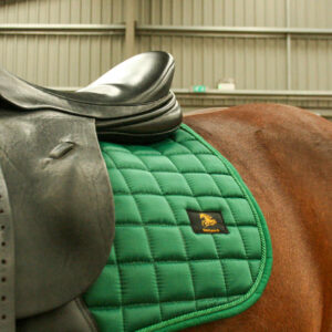 Emerald Green Satin Saddle Pad