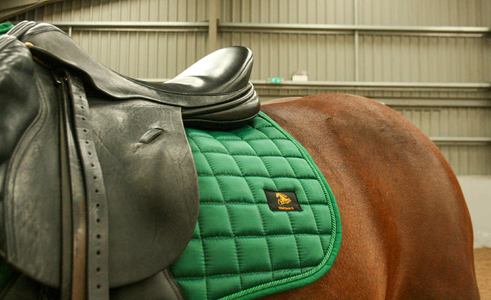 Emerald Green Satin Saddle Pad