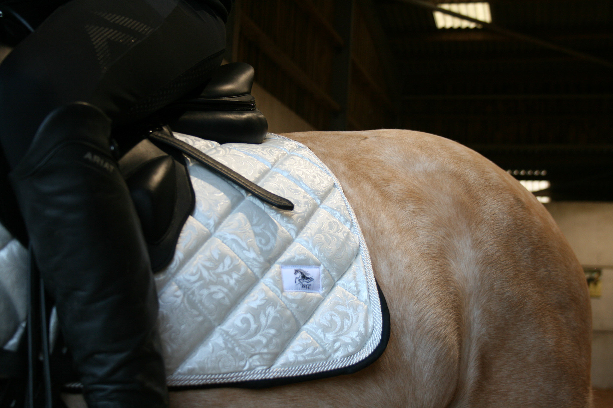 Limited edition Palazzo White Florentine Saddle Pad – Dressage Pad