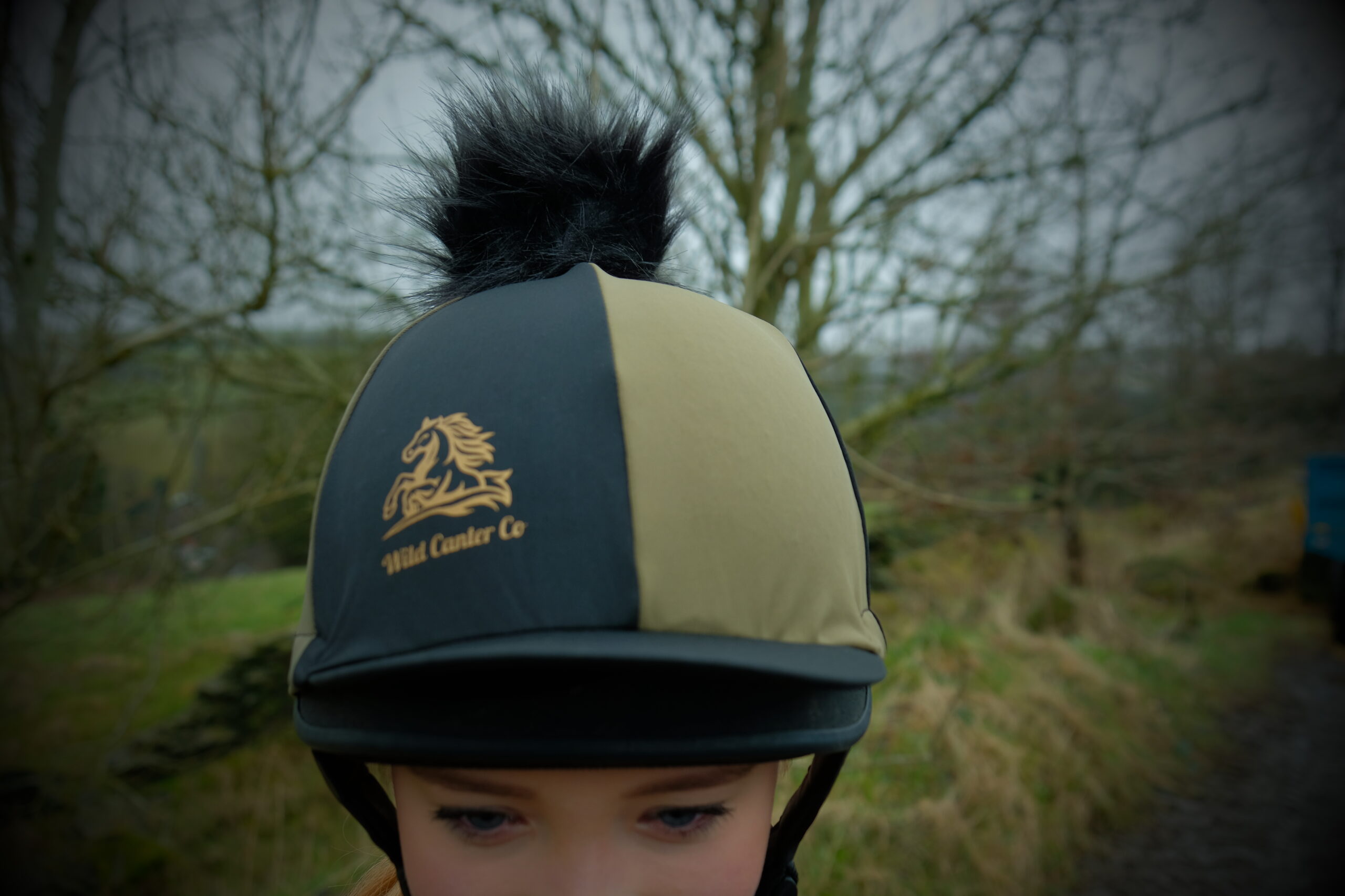 Olive & Black Riding Hat Silk - Image 3