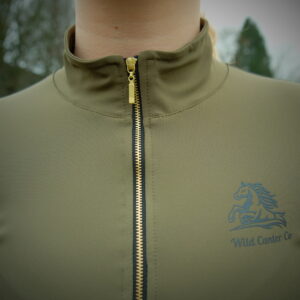 Olive & Black Long Sleeve Equestrian Base Layer